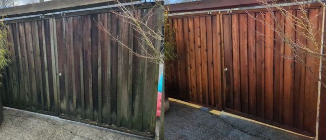 Wood pressure washing